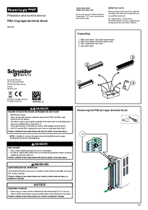 Image of PowerLogic P7 PSU Ring-type terminal block installation guide