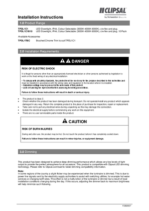 Image of TPDL1C1 Instalation Instruction F2826