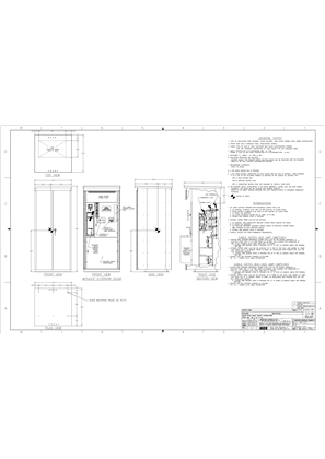 Outline Drawing | ASCO 7000 SERIES Automatic Transfer and Bypass-Isolation Switches (ATB/ACTB/ADTB) | 600-960 Amps | Type 3R | Frame H | Front Connected | 736939-061