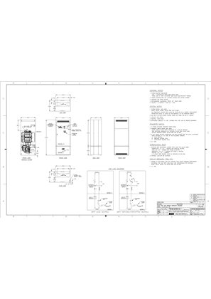Image of Outline Drawing | ASCO 7000 SERIES / SERIES 300 Transfer Switch (AUS/ACUS/ADUS) | 600,800 Amps | Type 1 | Frame H | MJL Service Entrance Breaker | 882322-001