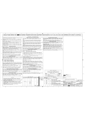 Image of Wiring Diagram | ASCO SERIES 200 Automatic Transfer Switch (ATS/NTS) | 30-230 Amps | Frame D | Single Phase | 1081169