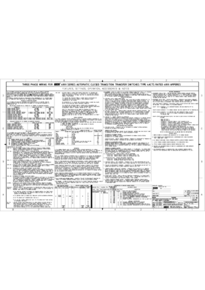 Image of Wiring Diagram | ASCO 4000 SERIES Automatic Closed Transition Transfer Switch (ACTS/NCTS) | 4000 Amps | Frame G | Three Phase | 877833