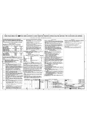 Wiring Diagram | ASCO 7000 SERIES Automatic Closed Transition & Bypass Isolation Transfer Switch (ACTB/ACUB) | 4000 Amps | Frame G | Three Phase | 867956