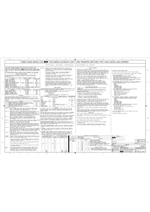 Image of Wiring Diagram | ASCO 7000 SERIES Automatic Soft Load Transfer Switch (ASLS) | 4000 Amps | Frame G | Three Phase | 871765
