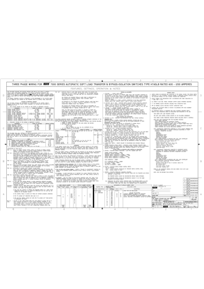 Image of Wiring Diagram | ASCO 7000 SERIES Automatic Soft Load Closed Transition & Bypass Isolation Transfer Switch (ASLB) | 600-1200 Amps | Frame H | Three Phase | 725713