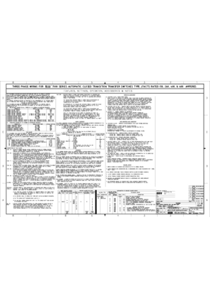 Image of Wiring Diagram | ASCO 7000 SERIES Automatic & Service Entrance Closed Transition Transfer Switch (ACTS/ACUS) | 150,260,400,600 Amps | Frame J | Three Phase | 777226