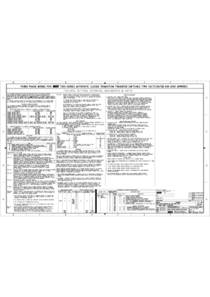 Wiring Diagram | ASCO 7000 SERIES Automatic Closed Transition Transfer Switch (ACTS) | 800-2000 Amps | Frame S | Three Phase | 907715