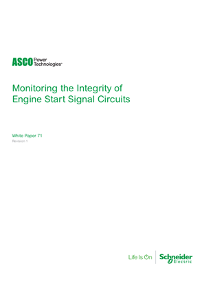 Image of ASCO White Paper | Monitoring the Integrity of Engine Start Signal Circuits