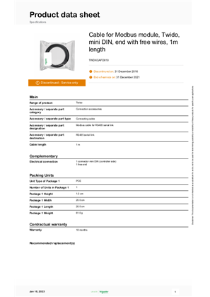 Gambar dari TWDXCAFD010_Product Datasheet