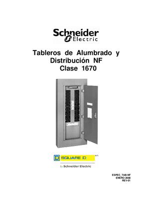 Imagen de Tableros de Alumbrado y Distribución NF Clase 1670