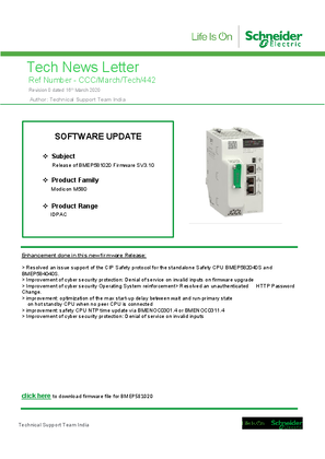 Image of Release of BMEP581020 Firmware SV3.10