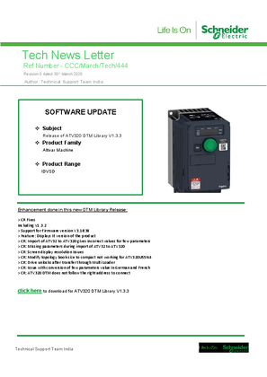 Image of Release of ATV320 DTM Library V1.3.3