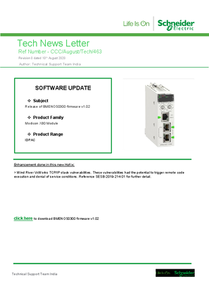 Image of Release of BMENOS0300 firmware v1.02