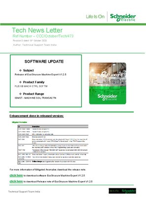 Image of Release of EcoStruxure Machine Expert V1.2.5
