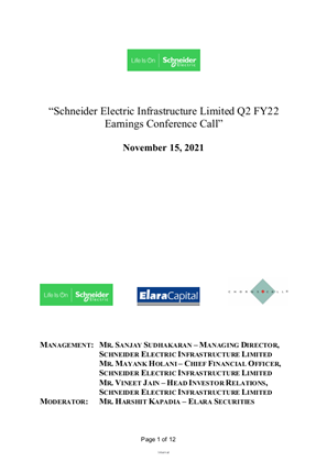 Image of Financial Report Transcript Q2 2021-22