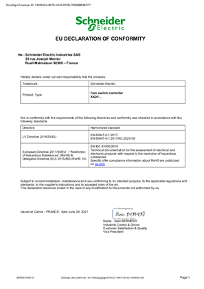 的映像 XKDF Cam switch controllers