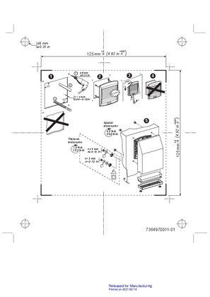 的映像 Climasys - Cover IP55 cut-out1 25x125mm - Instruction sheet and drilling template