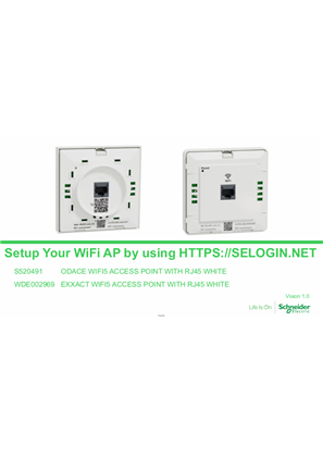 Image de How to setup your WiFi AP for S520491 and WDE002969