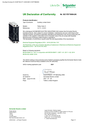 的映像 UK Declaration of Conformity