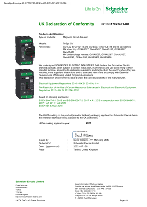 的映像 UKCA Declaration TeSys GV4L&GV4LE