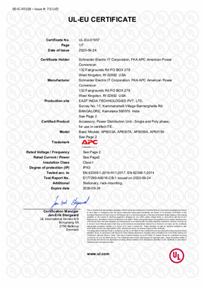 的映像 UL-EU Certificate_AP6K, AP7K, AP9K