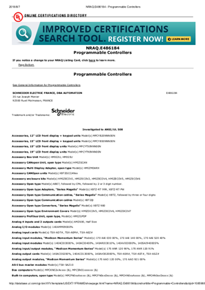 Image of Harmony, All HMI, Certificate, UL, Ordinary Location