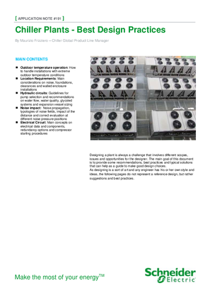 Imagen de Chillers Plants - Best Design Practices - App Note 191