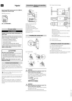 Imagen de SpaceLogic KNX- Control Unit 0-10 V REG-K/3-gang-Operating instructions (EN)