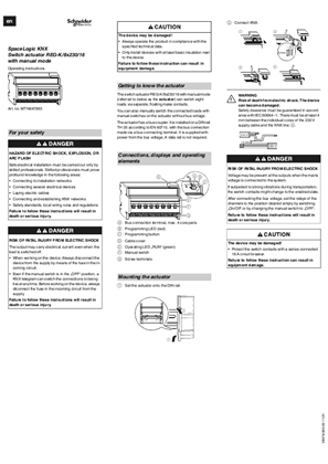 的映像 SpaceLogic KNX- Switch Actuator REG-K/8x230/16-Operating instructions (EN)