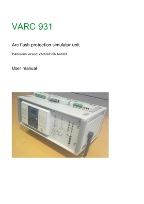 Image of Arc flash protection simulator unit - user manual