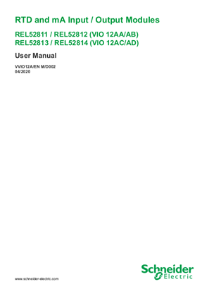 Image of RTD and mA Input / Output Modules - VIO 12AA/AB and VIO 12AC/AD - User Manual
