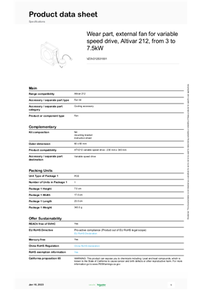Image of VZ3V212S31001_Product Datasheet