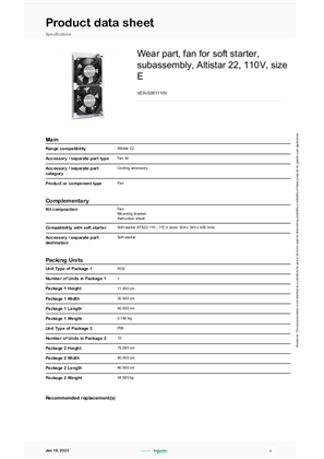 Image of VZ3V22E1110V_Product Datasheet