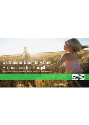Image of Schneider Electric Value Proposition for Cargill - Brochure