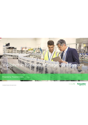 Slika linije Vigilohm in Network Management Systems