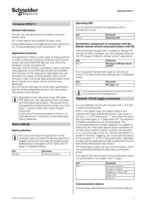 Slika linije Push-button plus, Application description, EN