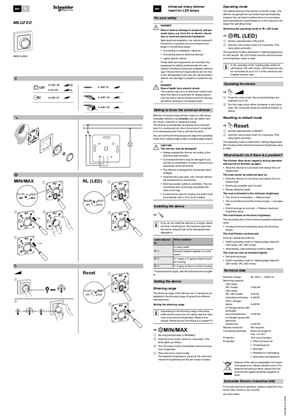 Образ Універсальний вставний поворотний діммер для, WDE0xxD00, Встановлення та підключення, UK