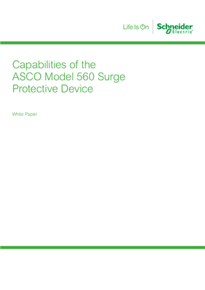 Image of Capabilities of the ASCO Model 560 Surge Protective Device - White Paper