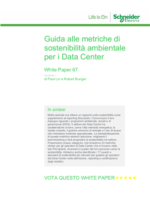 Immagine di Guida alle metriche di sostenibilità ambientale per i Data Center