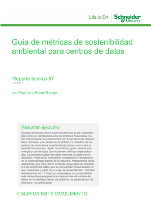 Imagen de Guía de métricas de sostenibilidad ambiental para centros de datos