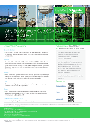 Image of Why EcoStruxure Geo SCADA Expert Flyer Letter
