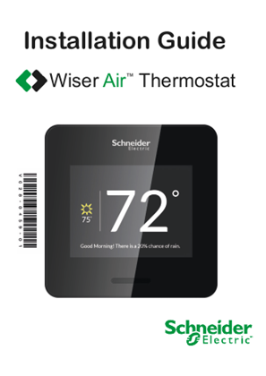 Image of Wiser Air Smart Thermostat Installation and Wiring Instructions (US)