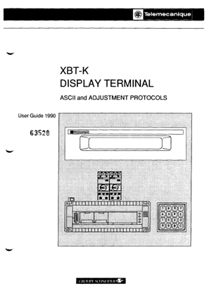 Image of XBTK Display Unit ASCII and Adjustment Protocols