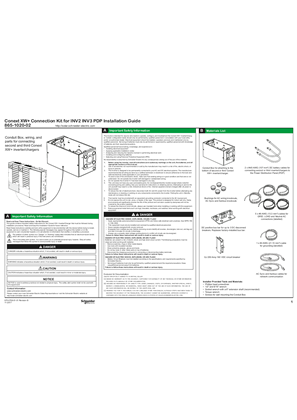 Image of XW Connection Kit for INV2 INV3 PDP Installation Guide_975-0708-01-01