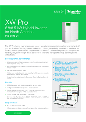 Image of XW Pro UL Datasheet