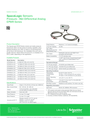 Image of EPWR Series Remote Wet Media Pressure Transducers - Installation Instructions