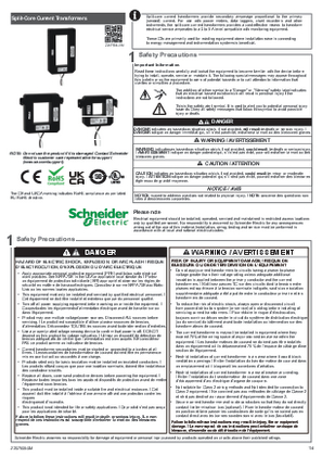 Image of Split-Core Current Transformers - Instruction Sheet