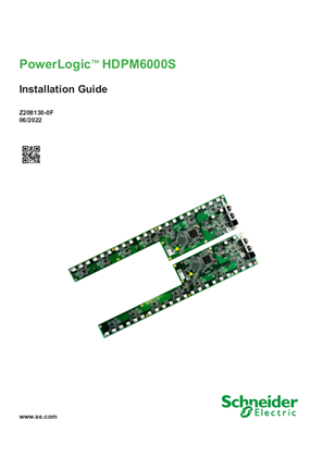 Image of PowerLogic™ HDPM6000S Installation Guide