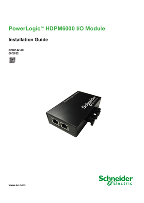 Image of PowerLogic™ HDPM6000 I/O Module Installation Guide