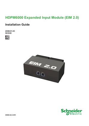 Image of PowerLogic™ HDPM6000 Expanded Input Module - Installation Guide